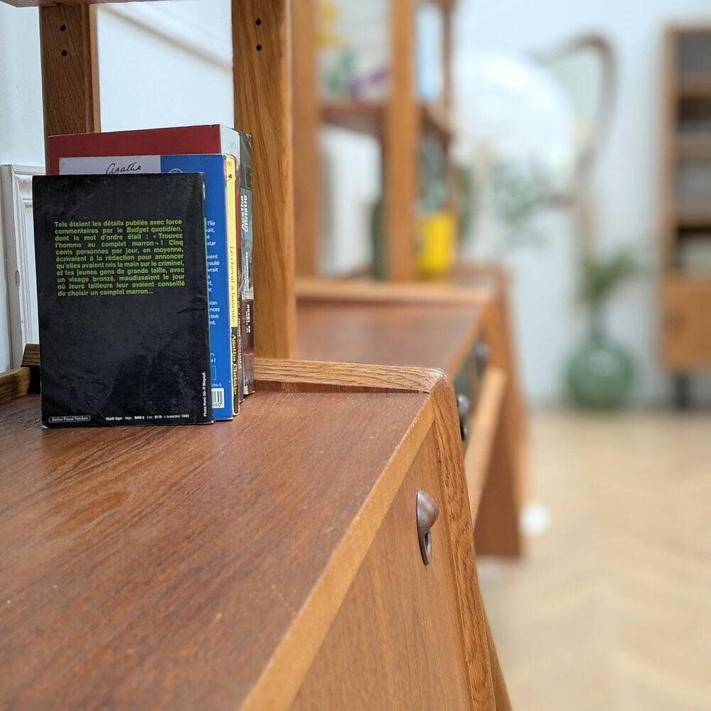 Bibliothèque modulable vintage années 60