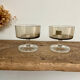 6 vintage smoked glass coupes model "Sweden" France