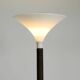 XL 70s Tulip floor lamp with a brown wicker frame and a plexiglass shade