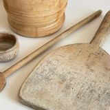 Turned wooden pots and beaters for the kitchen