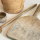 Turned wooden pots and beaters for the kitchen