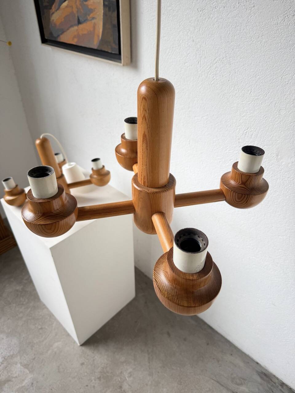 Paire de suspensions Ikea en pin 1980