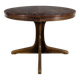 Round teak table with extension