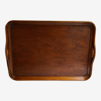 Mahogany serving tray with detached handles,  style Napoléon III