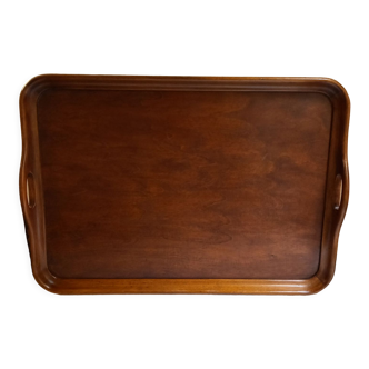 Mahogany serving tray with detached handles,  style Napoléon III