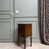 Nightstand in walnut, Napoleon III style.