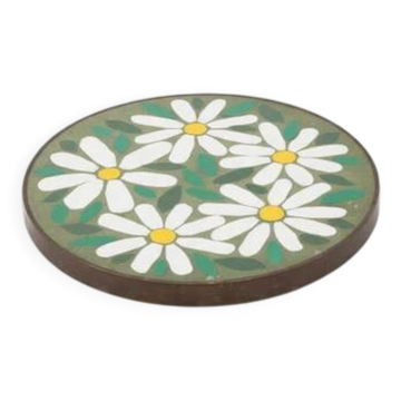 Sous-plat vintage bohême marguerites