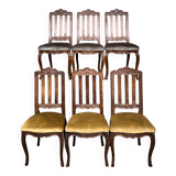 Set of 6 Regency chairs. Solid oak.