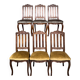 Set of 6 Regency chairs. Solid oak.
