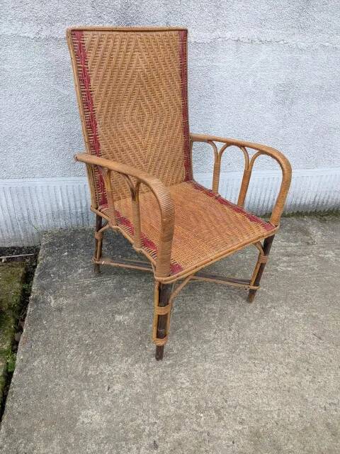 Wicker armchair