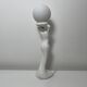 Barbotine ceramic woman lamp Vintage Art Deco