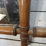 Large cherry wood bamboo mirror 100×76cm