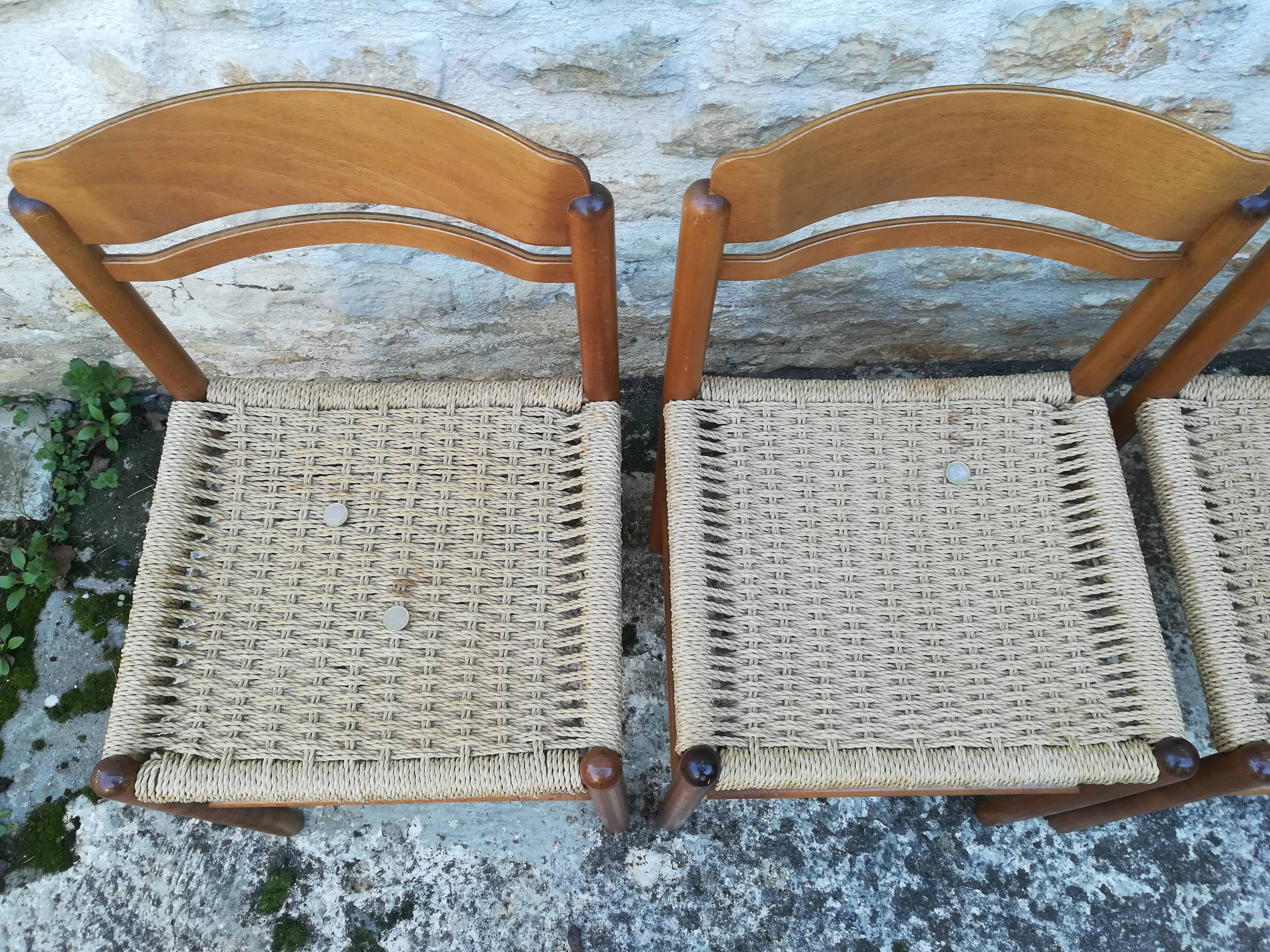 6 rope seated chairs