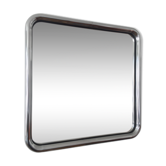 Square steel chromed 1970 mirror 60x60cm