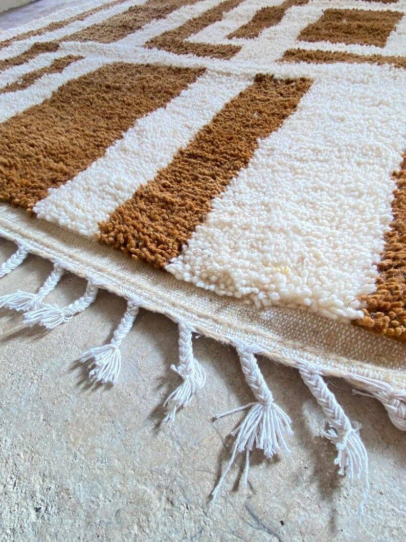 Tapis beni ouraine fait main traditionnelle taille 200 x 300 cm