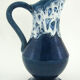 Pichet en céramique émaillée bleu marine - glaçure Fat Lava - vintage années 60