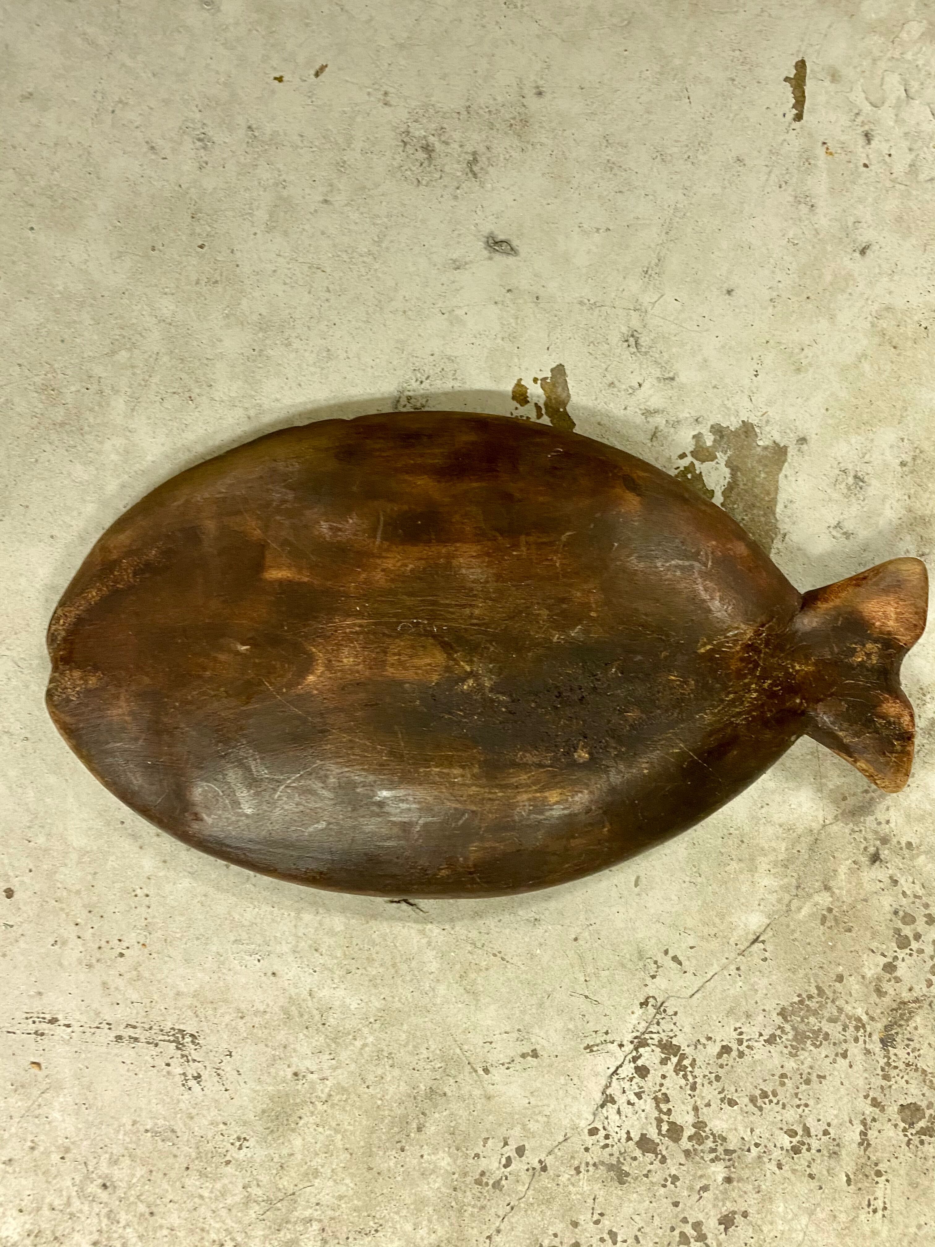 Wooden dish fish