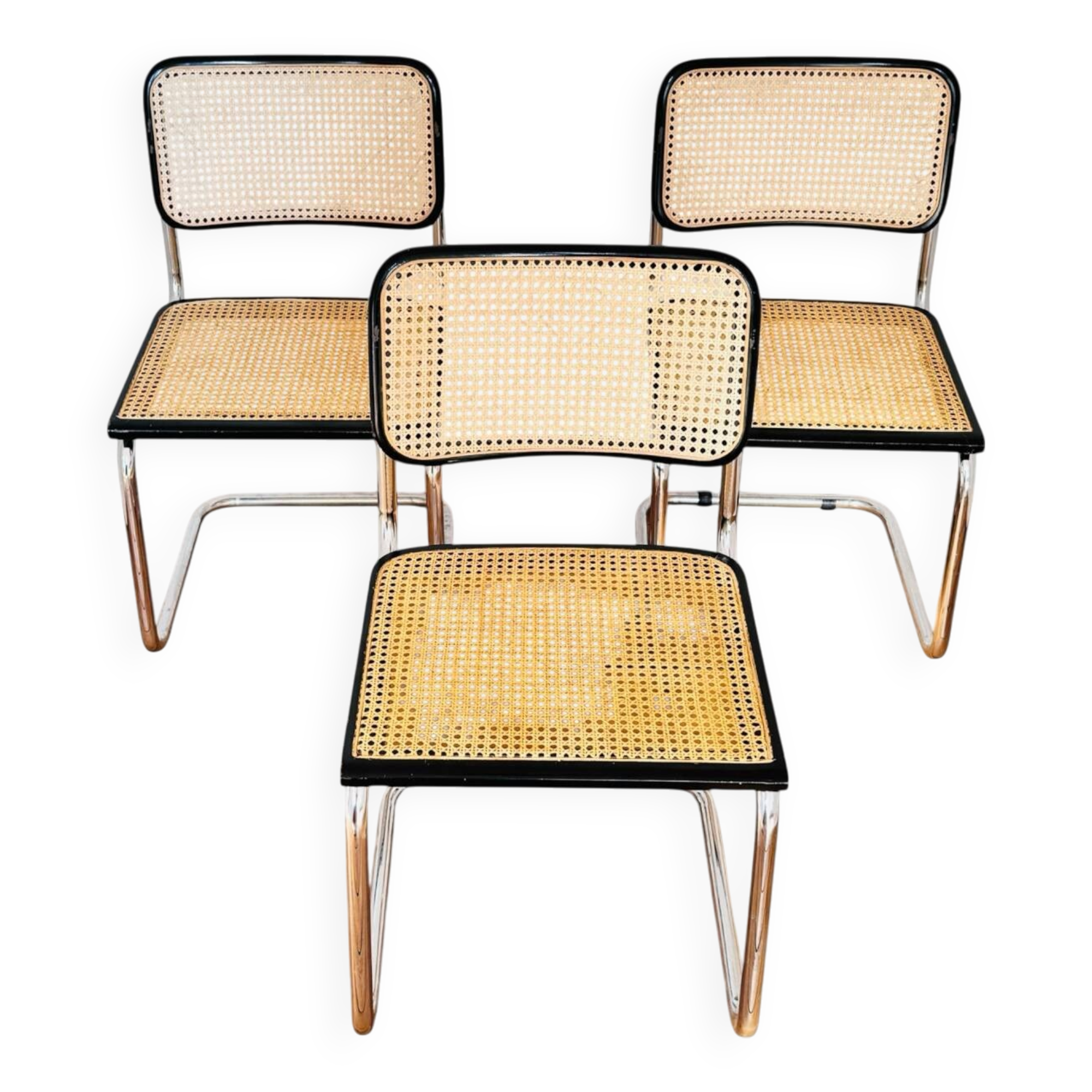 3 chaises Cesca Marcel Breuer B32