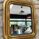 Antique mirror 42.5/36.5cm Louis-Philippe gilded with gold leaf, mercury
