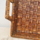 Woven rattan tray