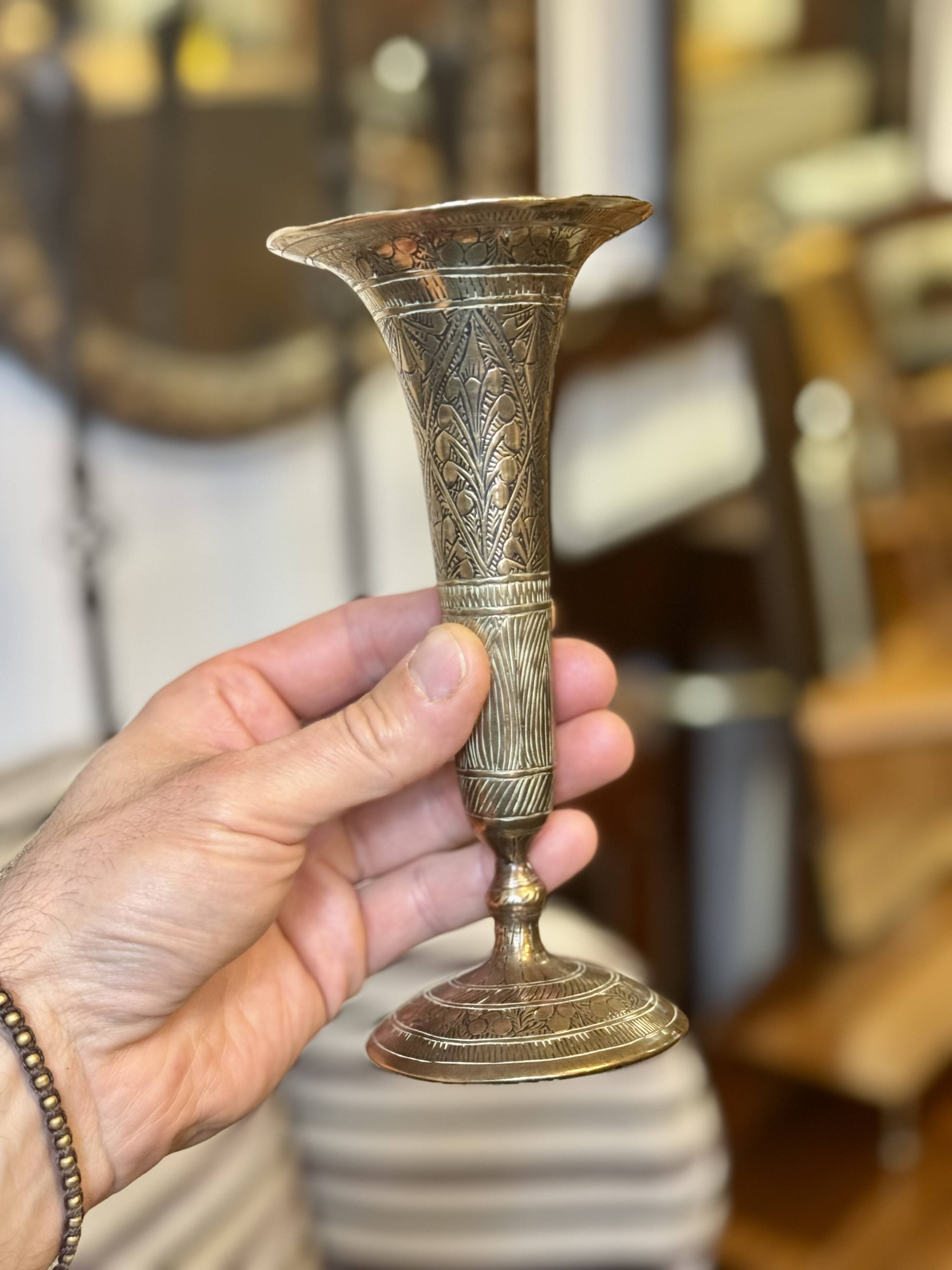 Pair of Decorative Brass Vases