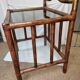 Piece of rattan sofa & smoked glass from 1970
