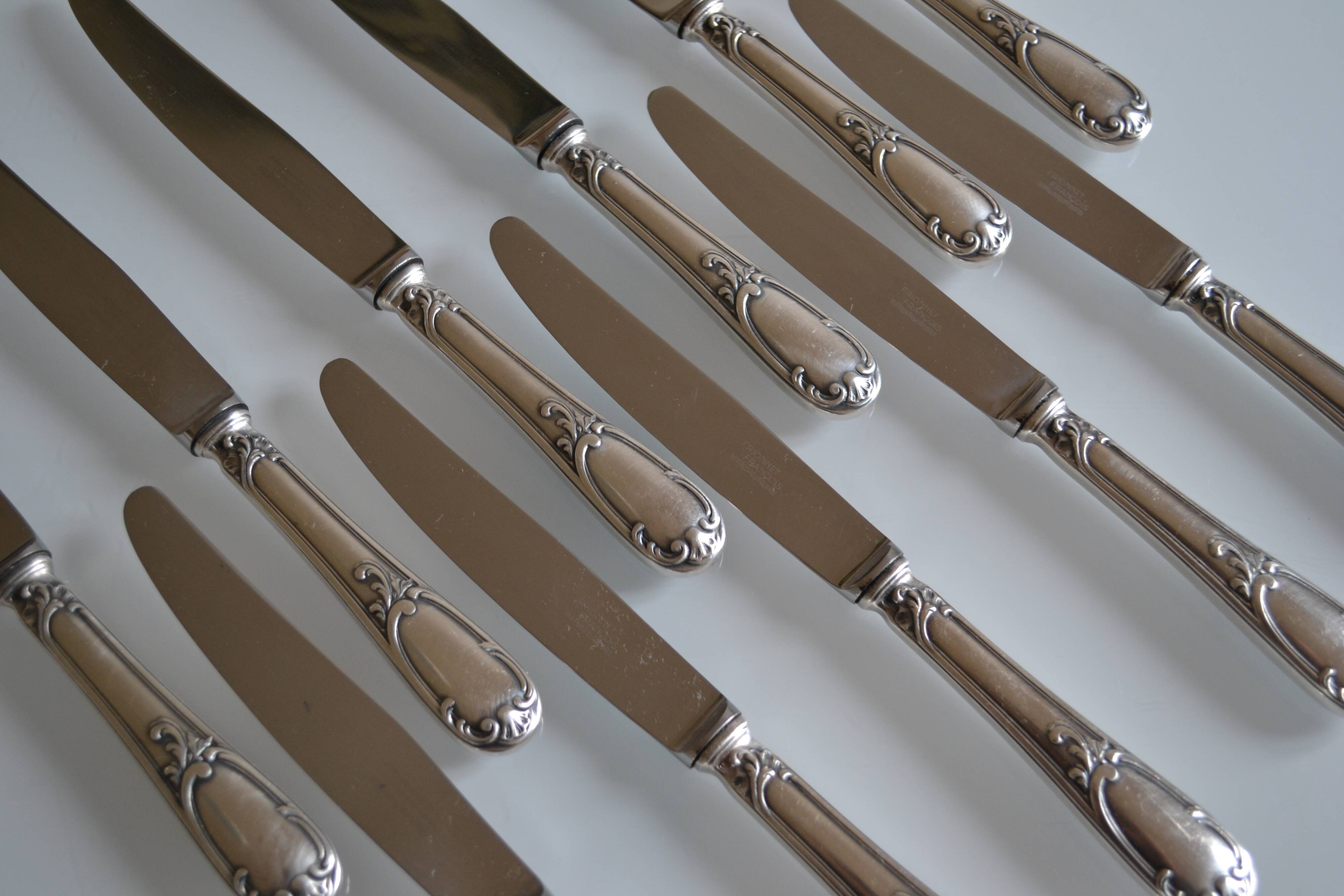 11 Frionnet François silver plated table knives 25 cm silver plated knives