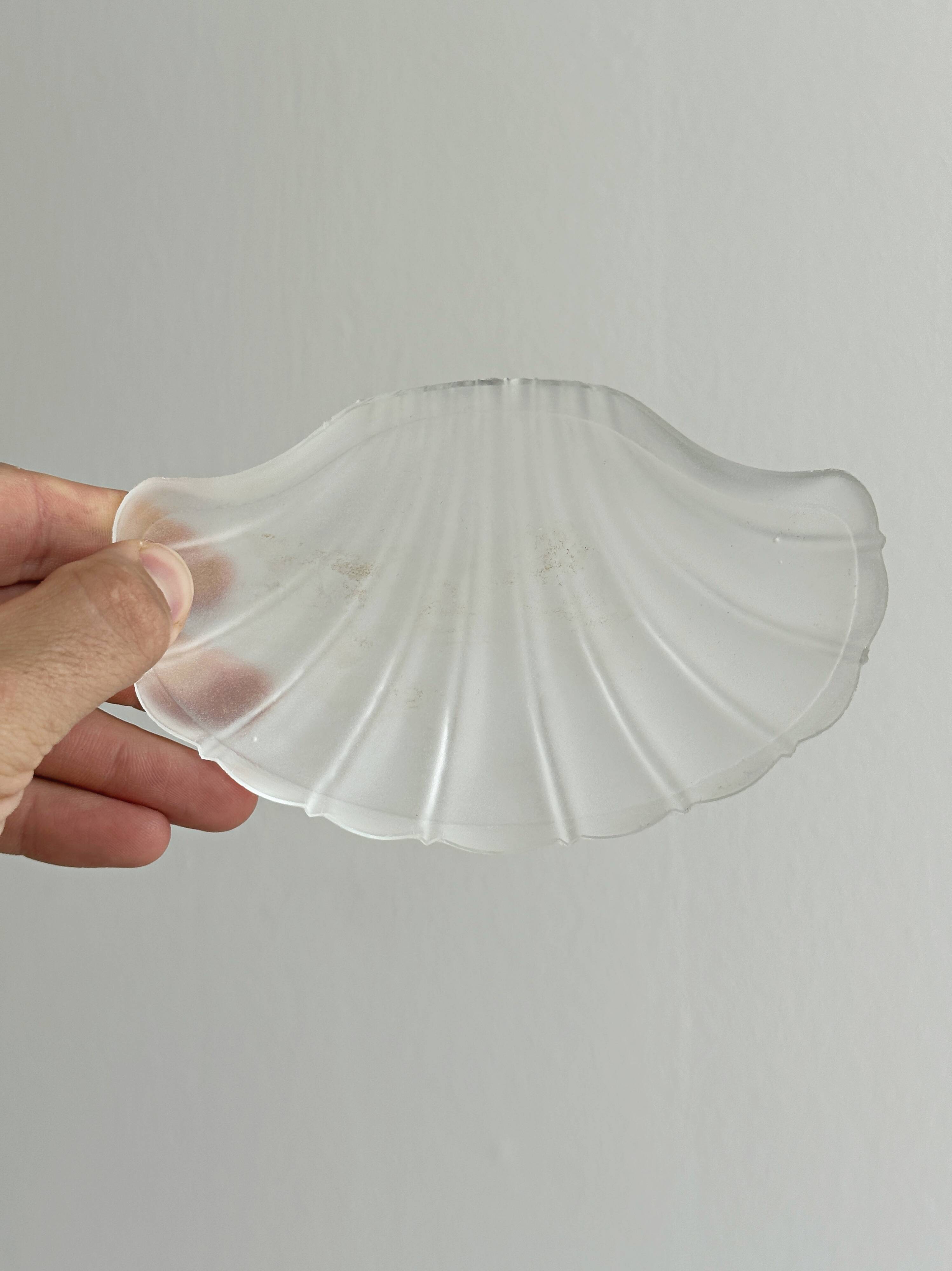Silver-plated shell butter dish