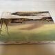Small winter landscape painting, oil on canvas, signed.