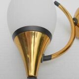 Brass sconces 1950s, set of 2.
