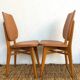 Paire de chaise scandinave camel