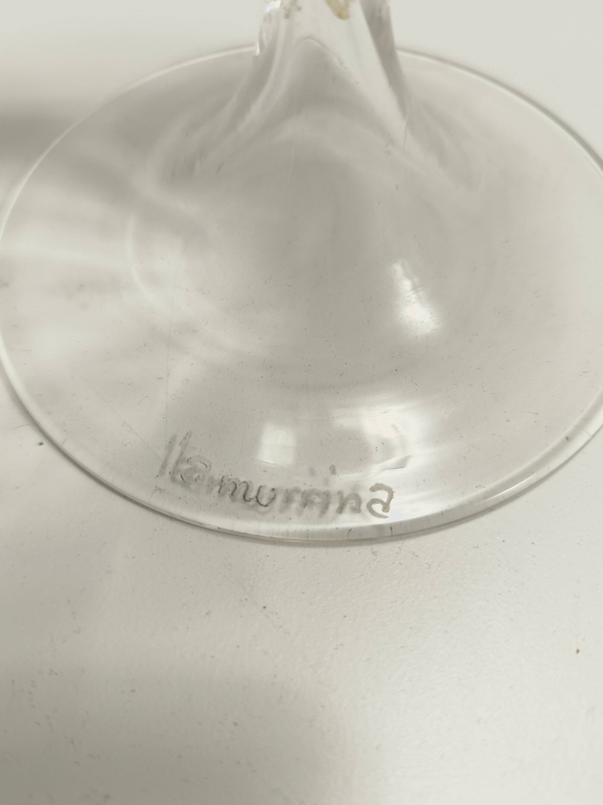 Transparent and Murano Glass Pitcher Vase by La Murrina with Gold Leaf, Ita