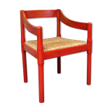 Vico Magistretti red carimate chair for Mario Luigi Comi, Italy