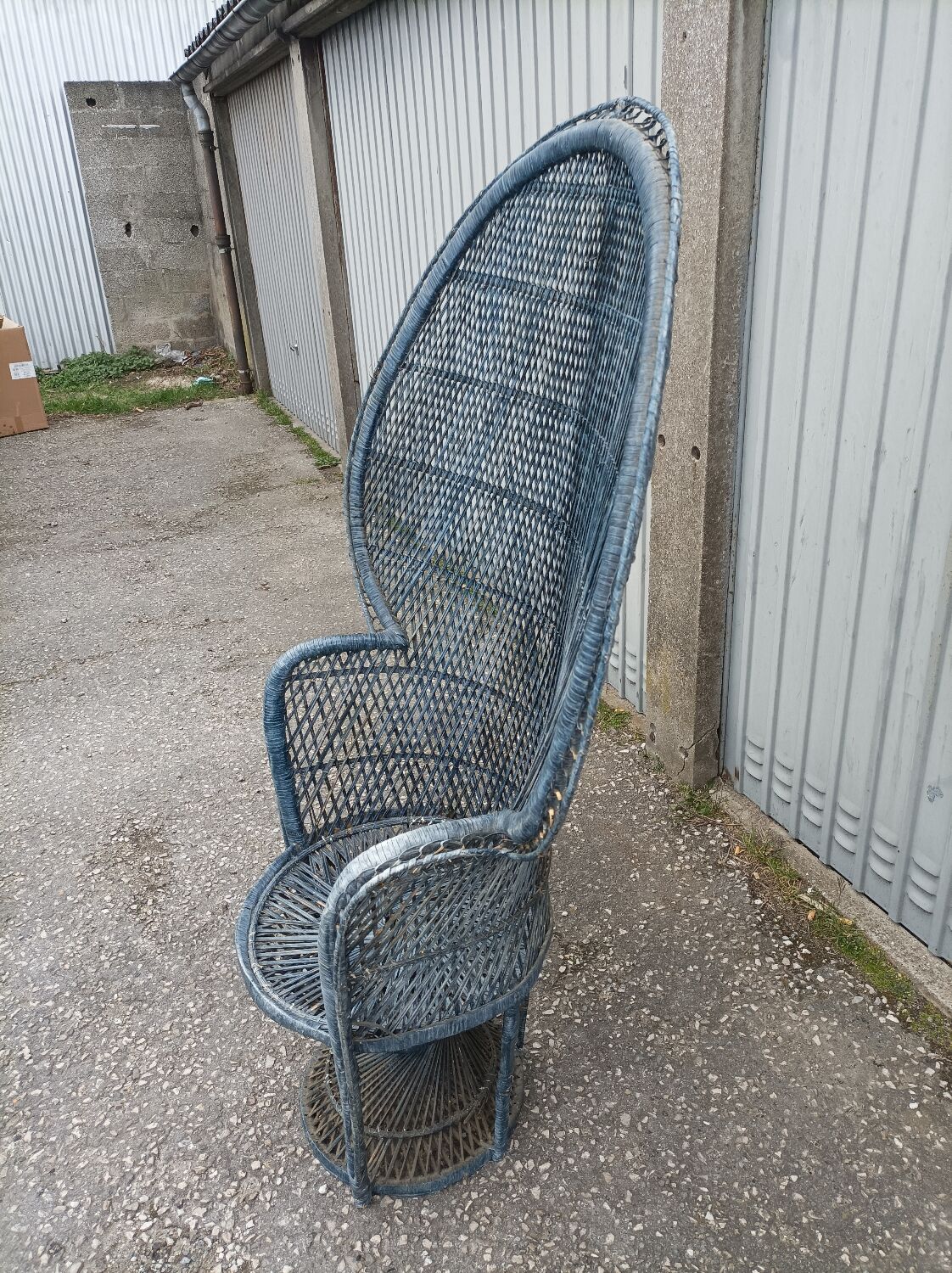 Armchair Emmanuelle wicker vintage rattan