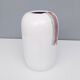 White Ceramic Vase with Hand Painted Details by Ambrogio Pozzi,