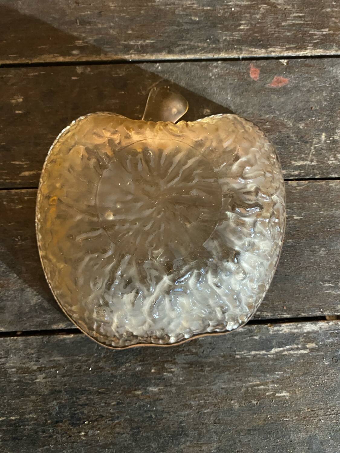 6 Antique Moulded Glass Bowls Pink Amber Apple Shape Vintage #D515