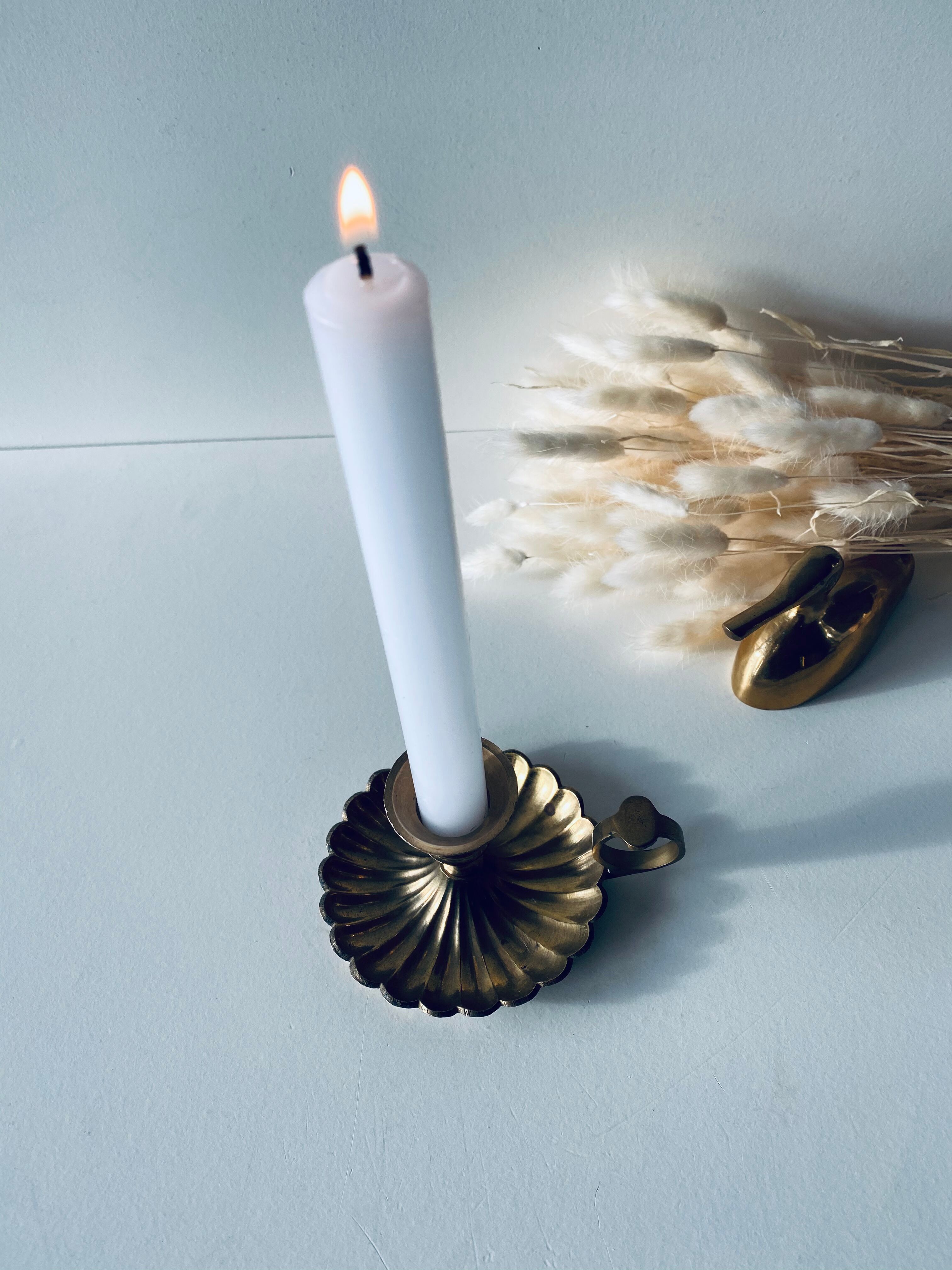 Old brass candlestick