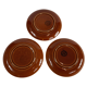 Tea service for Six vintage boch pattern brown, white and green