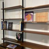 Rosewood Wall or Floor/Ceiling Bookcase