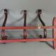 Curved wooden coat rack, 5 patères, Thonet label