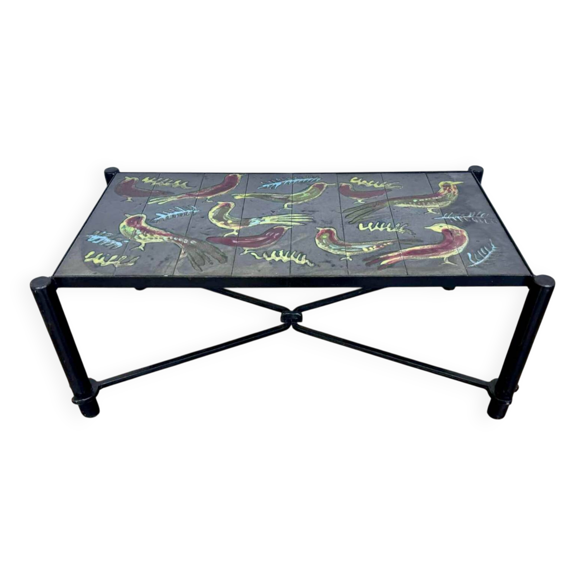 Jacques adnet and guidette carbonnel coffee table 1950