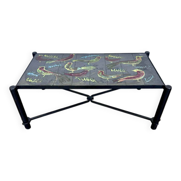 Table basse jacques adnet et guidette carbonnel 1950