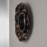 Mirror with shells in glazed stoneware