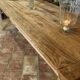 Solid oak farmhouse table "brut" 247x89, top "chocolate oak"
