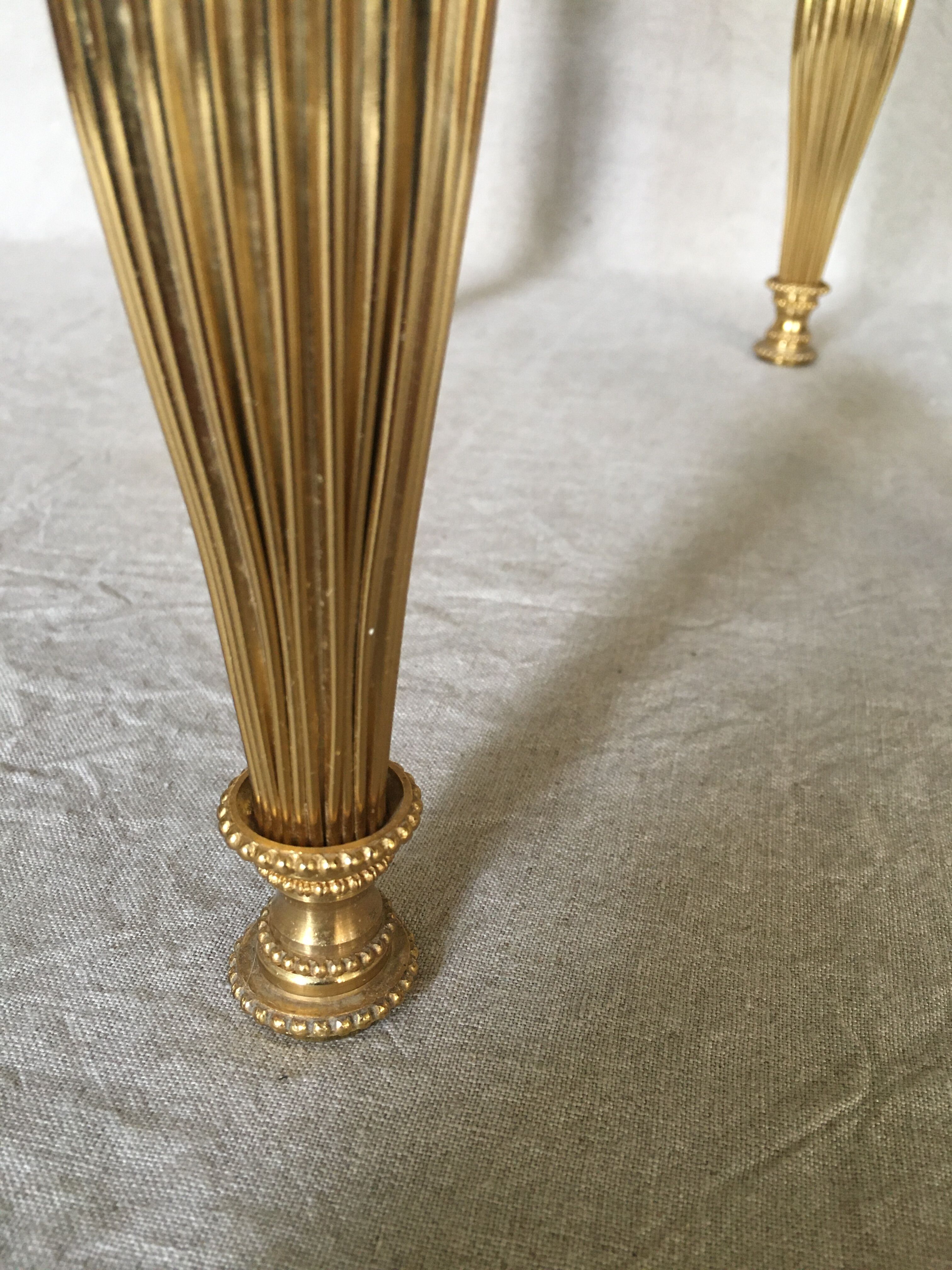 Brass tabouret of the 70s