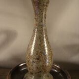 Vintage rat cave pyrite stone candlestick
