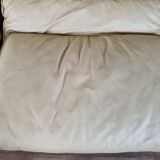 Modular sofa in leather and suede