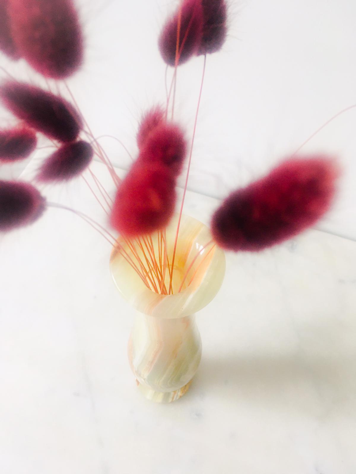 Superb vintage onyx vase