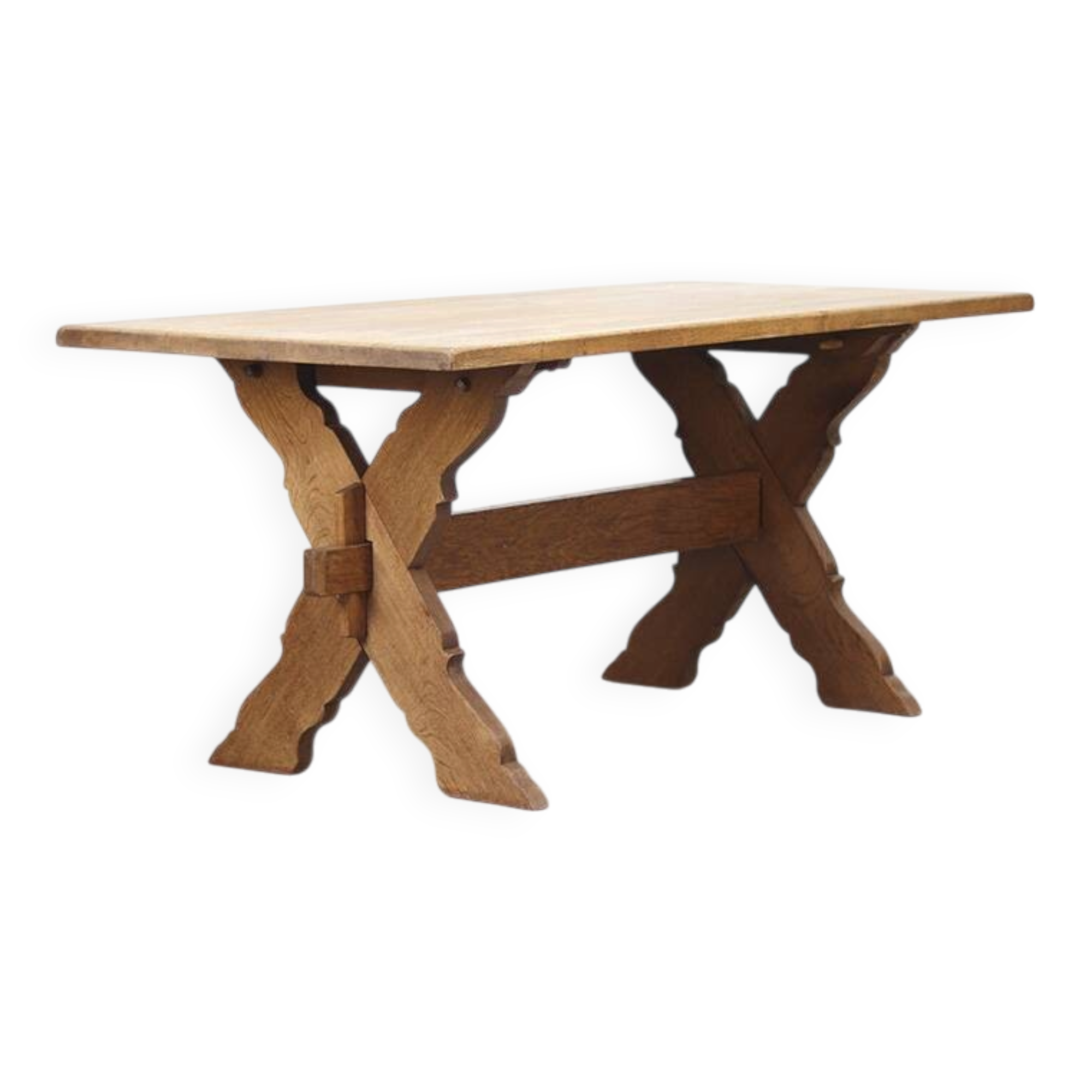Vintage Rustic Brutalist Dining Table