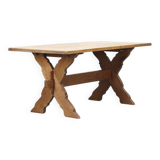 Vintage Rustic Brutalist Dining Table